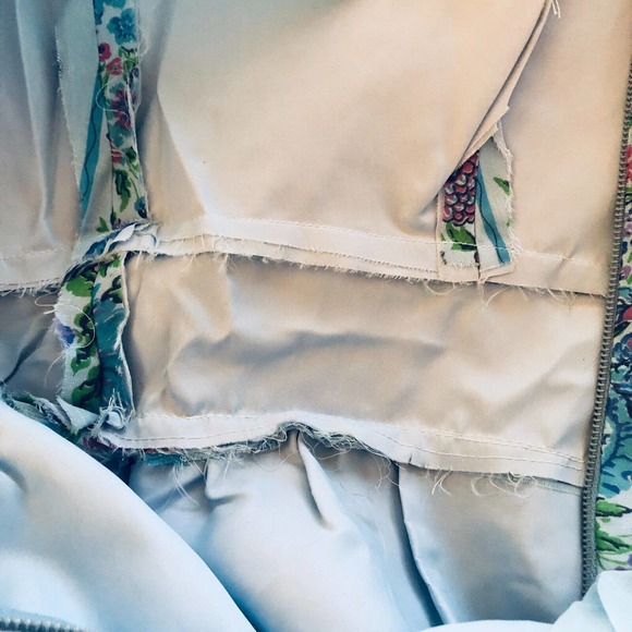 Vintage 60s Cari Lyn Prairie Dress Blue Floral Garden Cottagecore Maxi - Picture 6 of 16